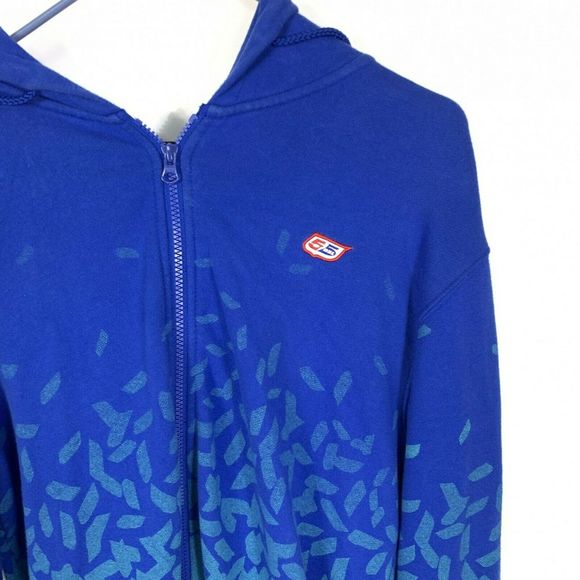 Diesel Blue Graphic Print Hoodie Sweater Jacket M - Picture 3 of 10